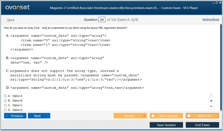 Magento 2 Certified Associate Developer Premium VCE Screenshot #3